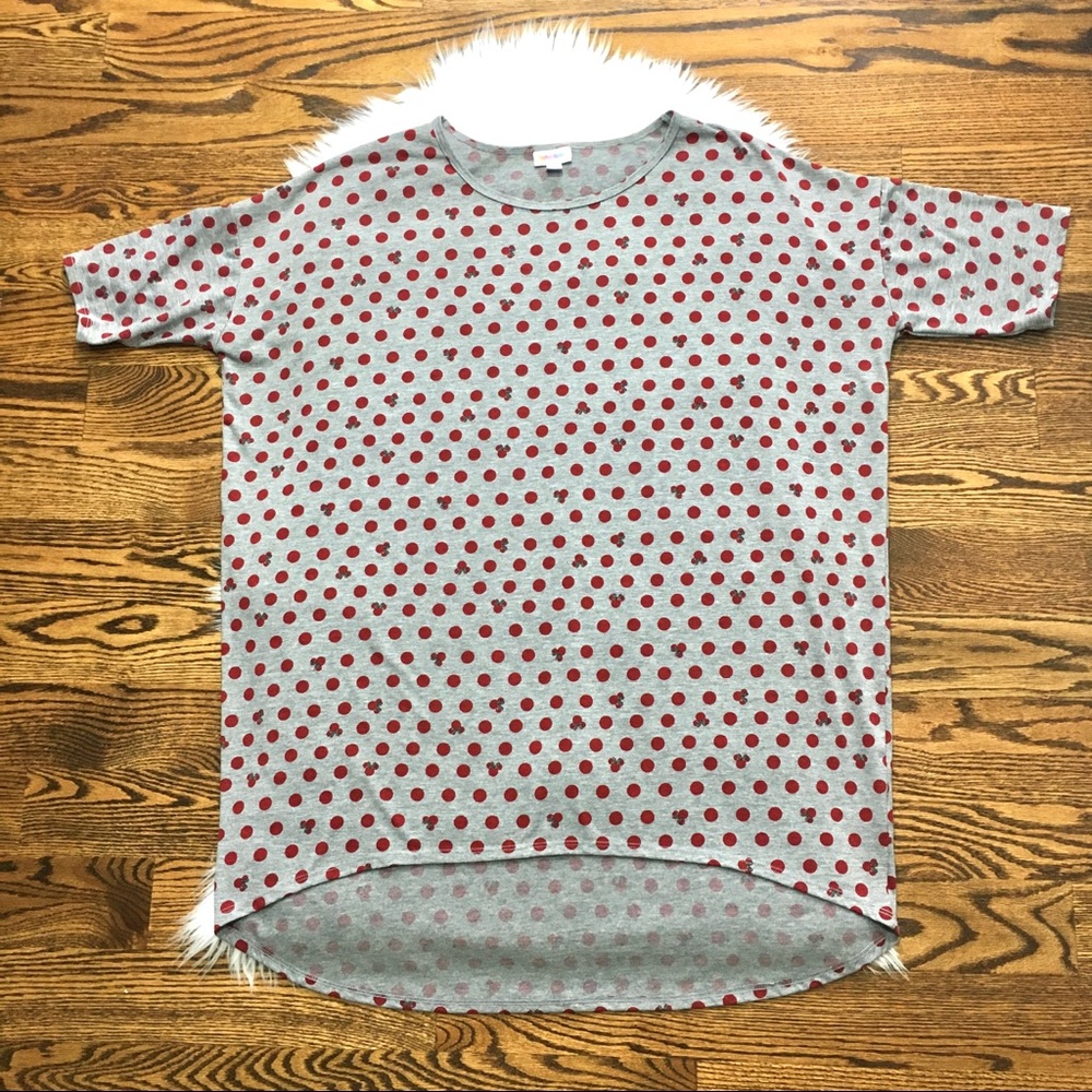 EUC LulaRoe Minnie Mouse polka dot t-shirt XL